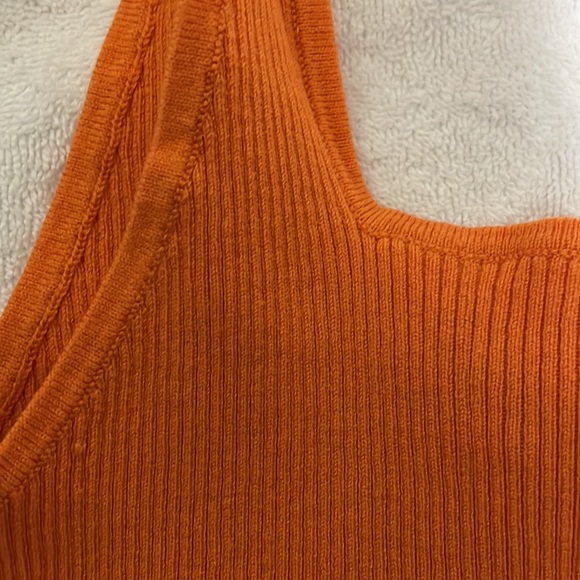 Orange Stretch Crop Top - Picture 5 of 7